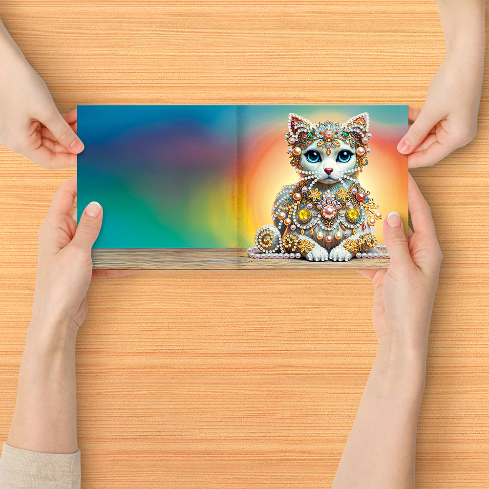 6Pcs DIY Diamond Painting Greeting Card - Animals