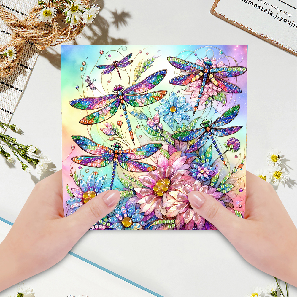 6Pcs DIY Diamond Painting Greeting Card - Cats