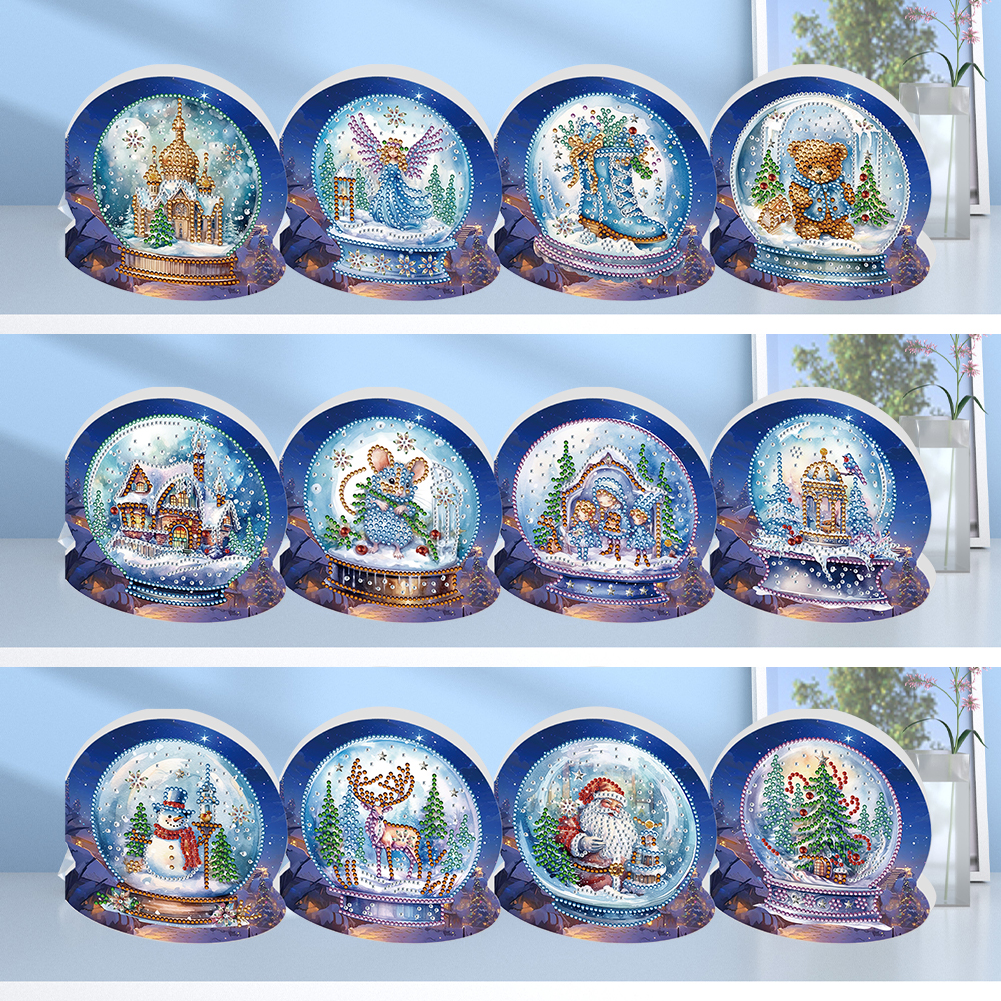 12Pcs DIY Diamond Painting Greeting Card - Crystal Ball