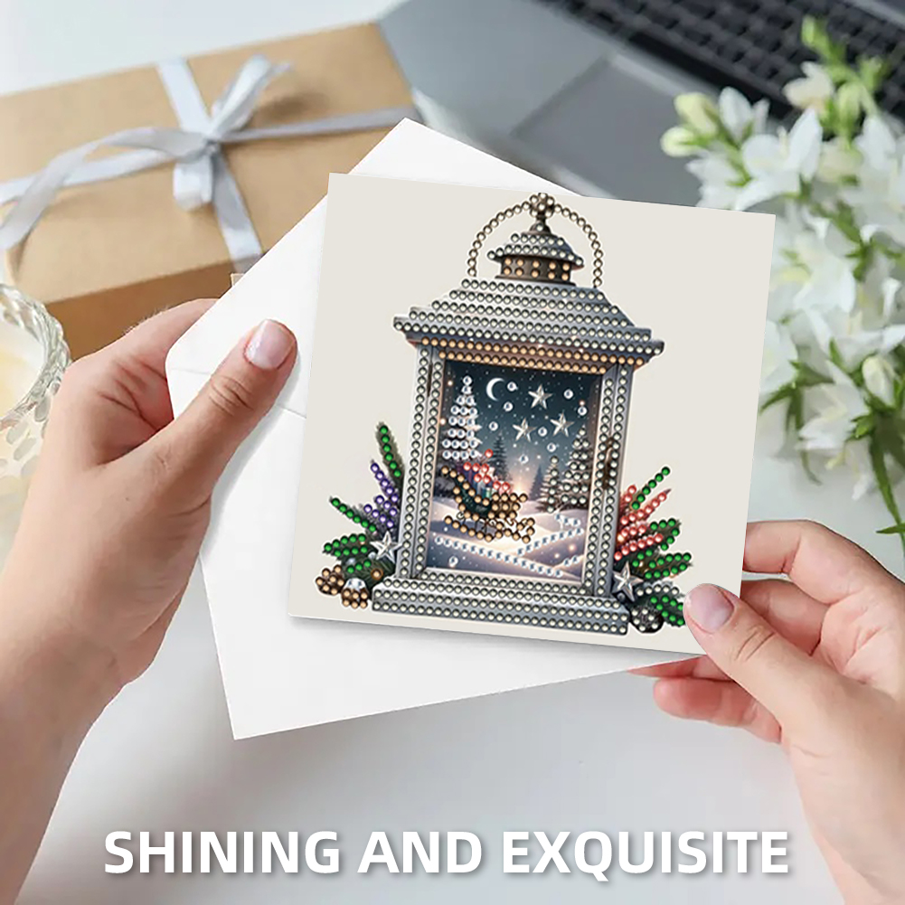 6Pcs DIY Diamond Painting Greeting Card - Christmas