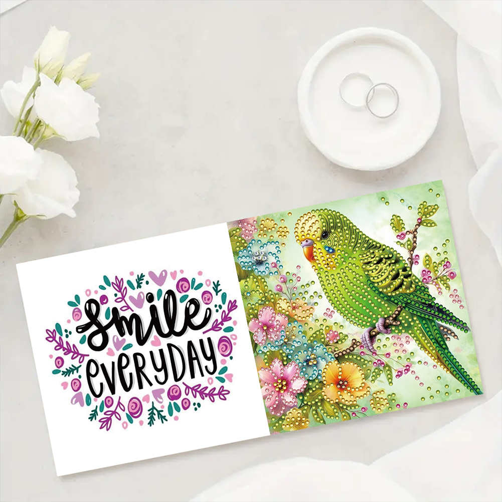 6Pcs DIY Diamond Painting Greeting Card - Bird