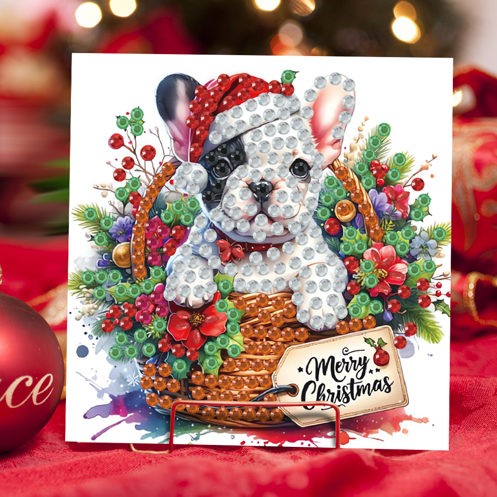 (Limited Stock)6Pcs DIY Diamond Painting Greeting Card - Xmas Animals
