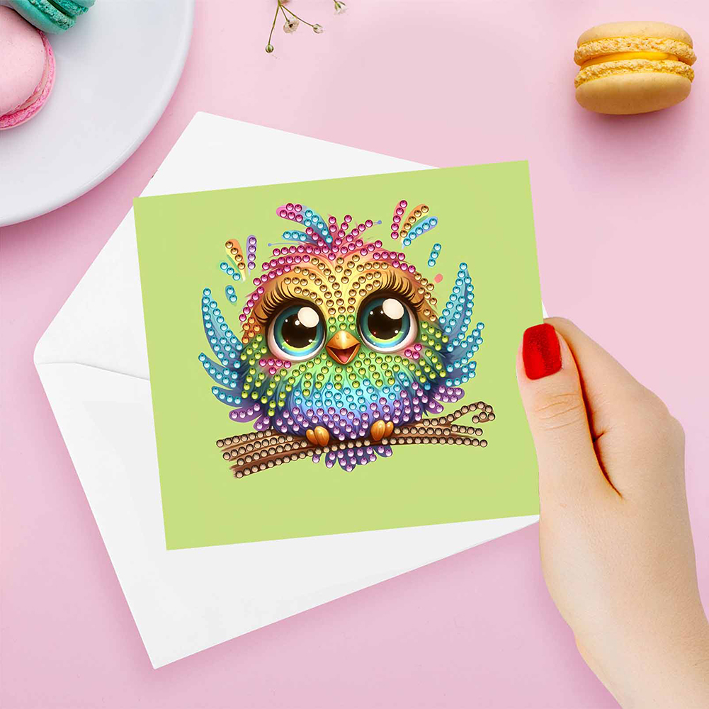 10Pcs DIY Diamond Painting Greeting Card - Birds