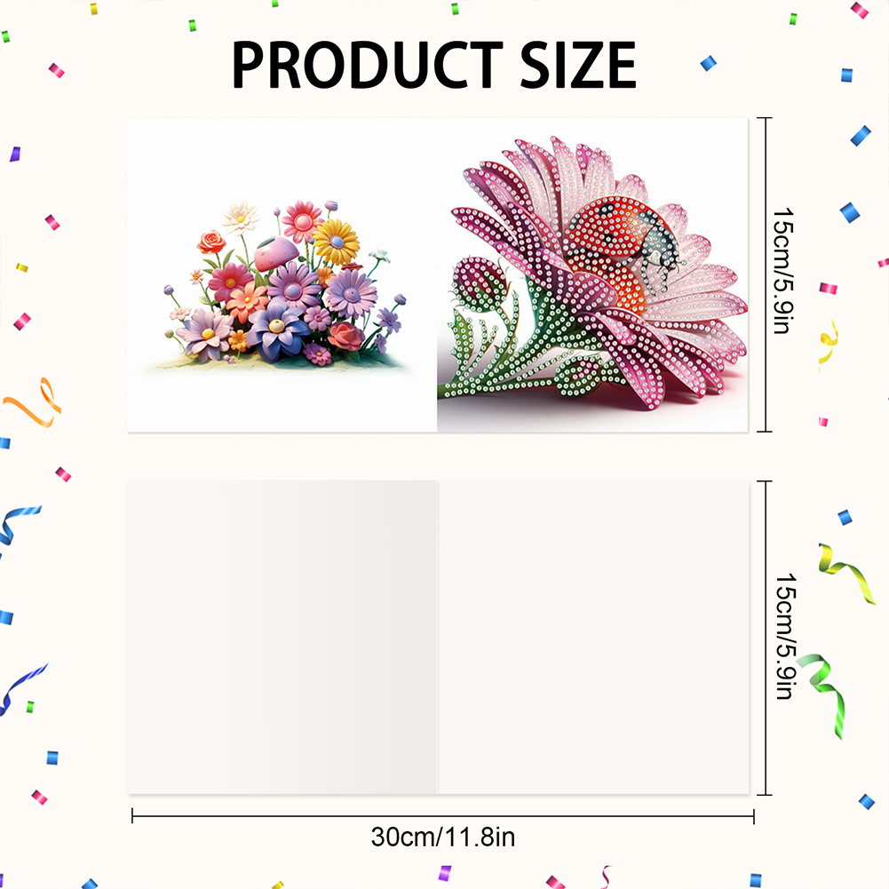 6Pcs DIY Diamond Painting Greeting Card - Ladybug