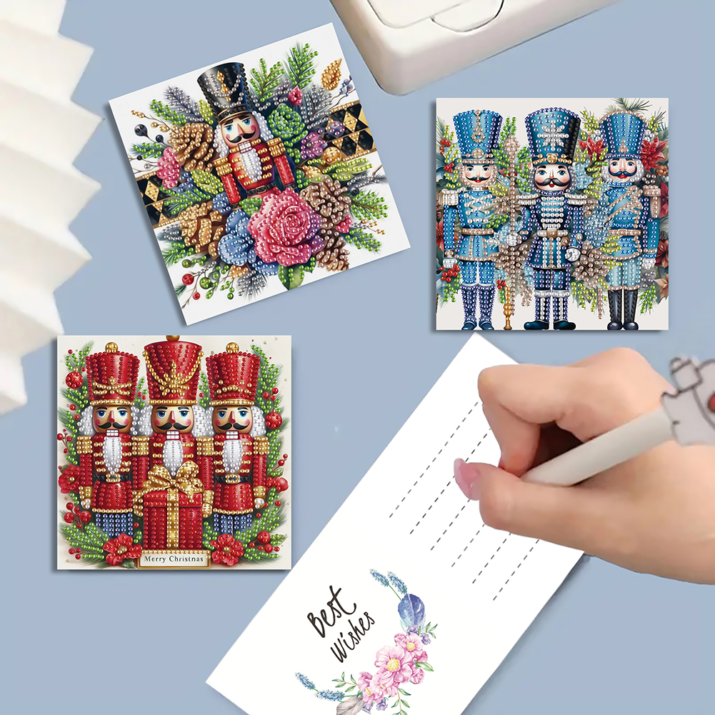 6Pcs DIY Diamond Painting Greeting Card - Nutcracker