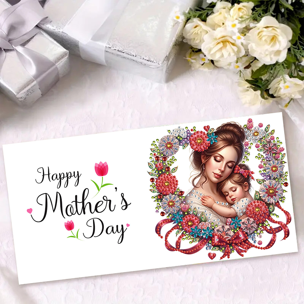 6Pcs DIY Diamond Painting Greeting Card - Mothers Day