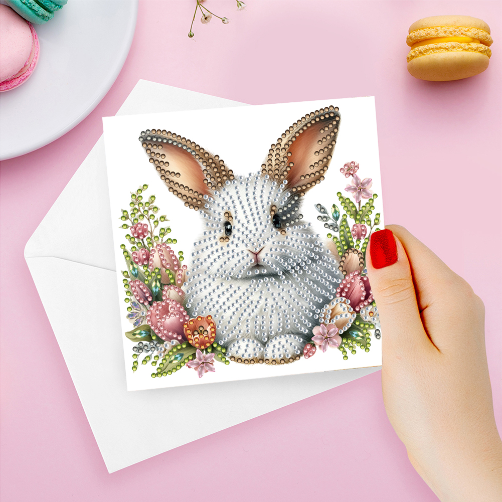 6Pcs DIY Diamond Painting Greeting Card - Animal