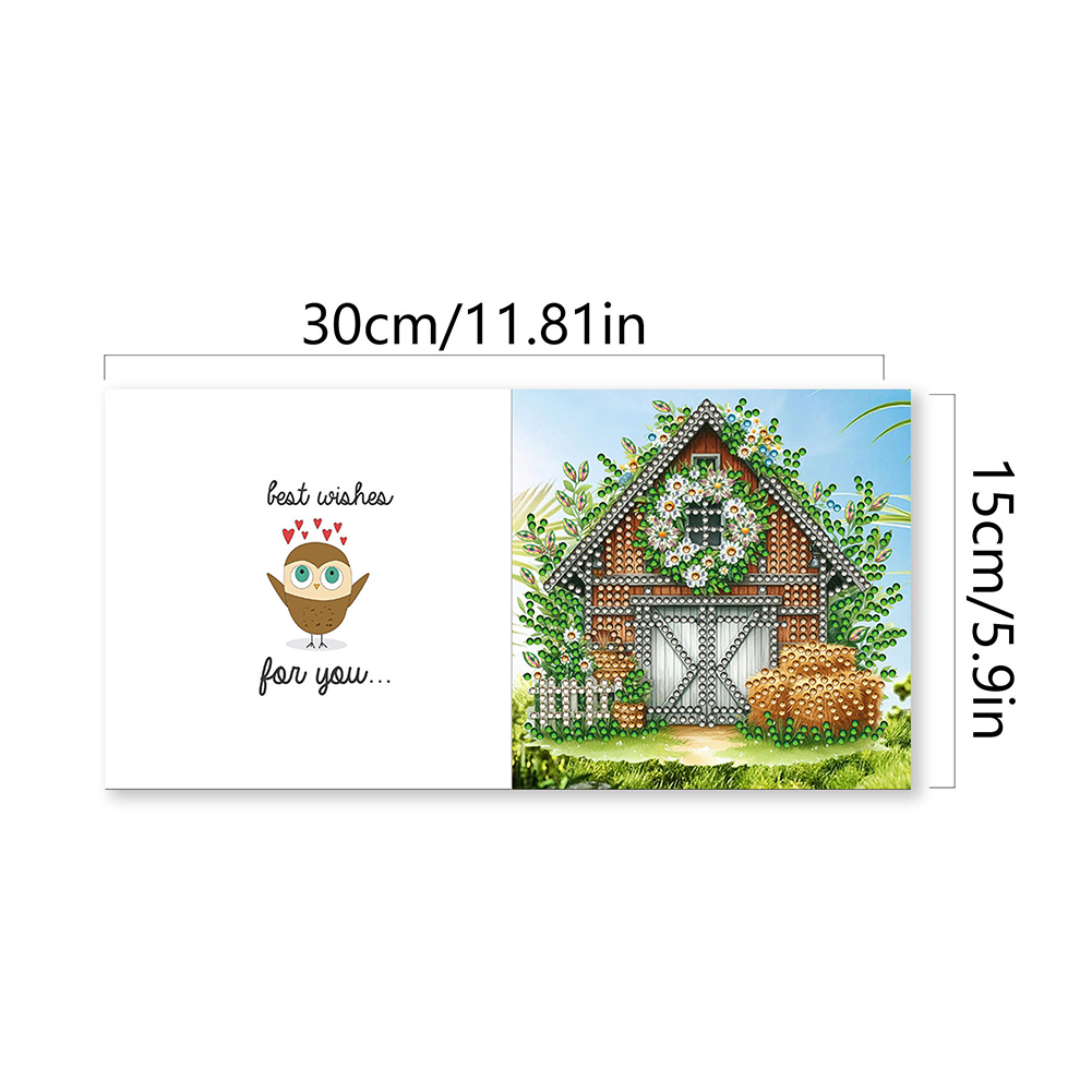 6pcs DIY Diamond Painting Greeting Card - Easter House