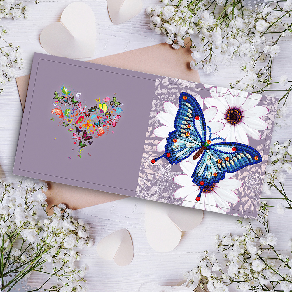 Everydayedeals 12pcs DIY Diamond Painting Birthday Greeting Cards Birthday Thanks Embroidery Postcard