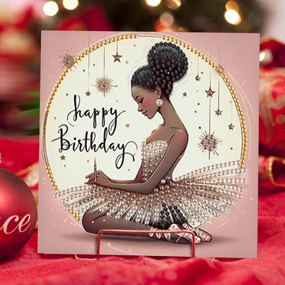 6Pcs DIY Diamond Painting Birthday Greeting Card - Birthday Animal for Adults