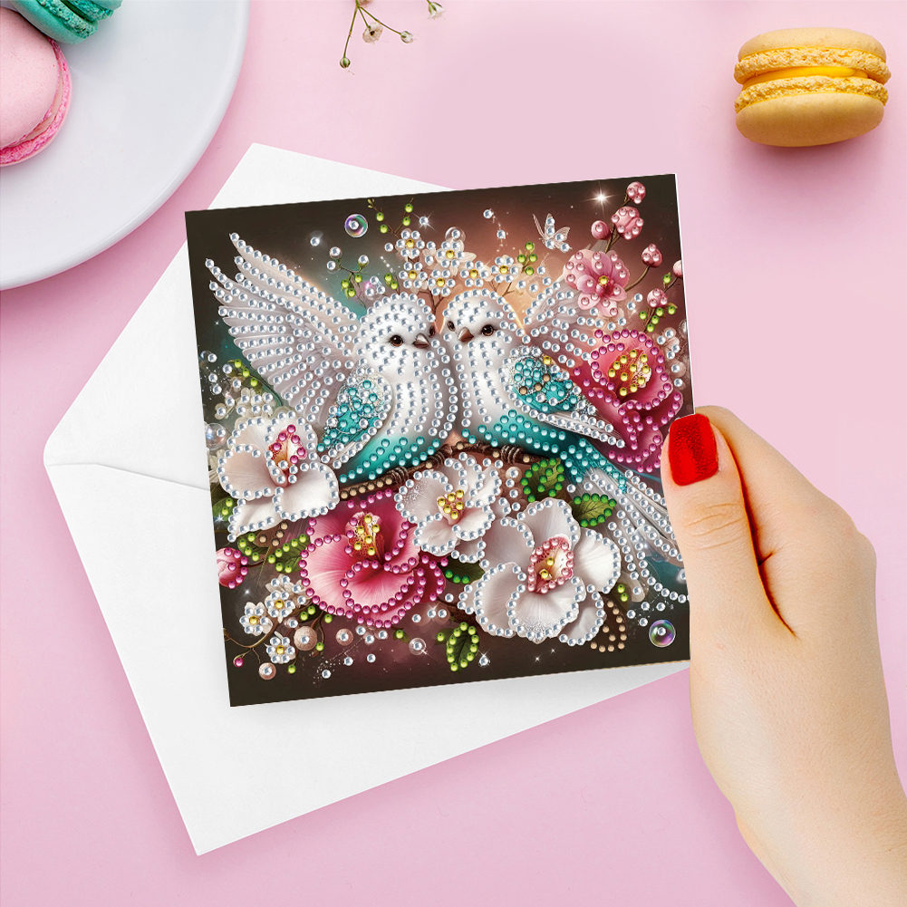 6Pcs DIY Diamond Painting Greeting Card - Bird