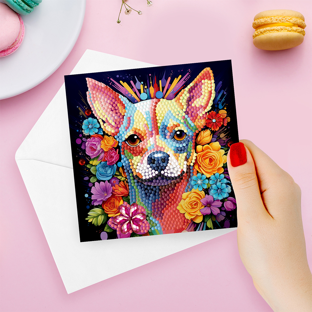 8pcs DIY Diamond Painting Greeting Card - Cats/Dogs