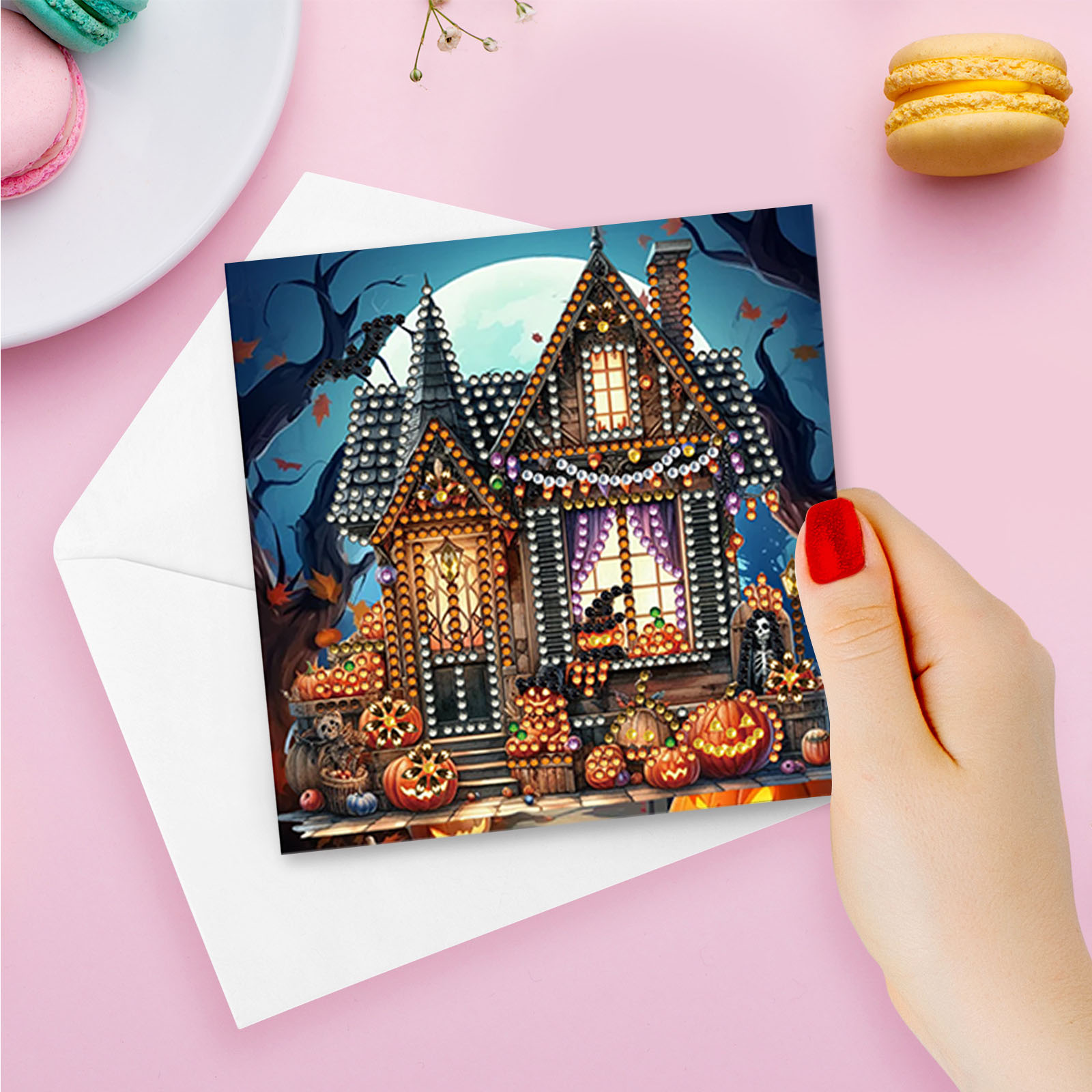 6pcs DIY Diamond Painting Greeting Card - Halloween