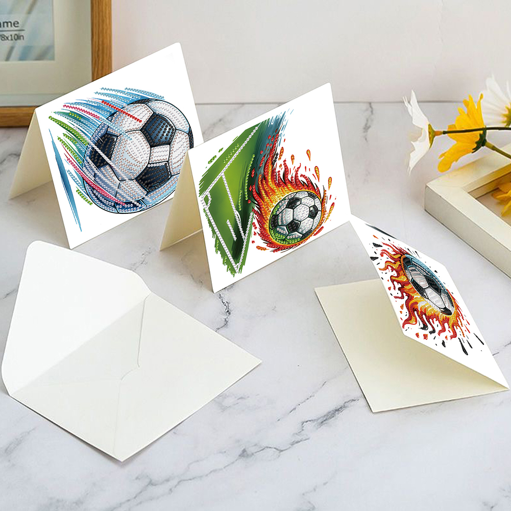 6Pcs DIY Diamond Painting Greeting Card - Football Family