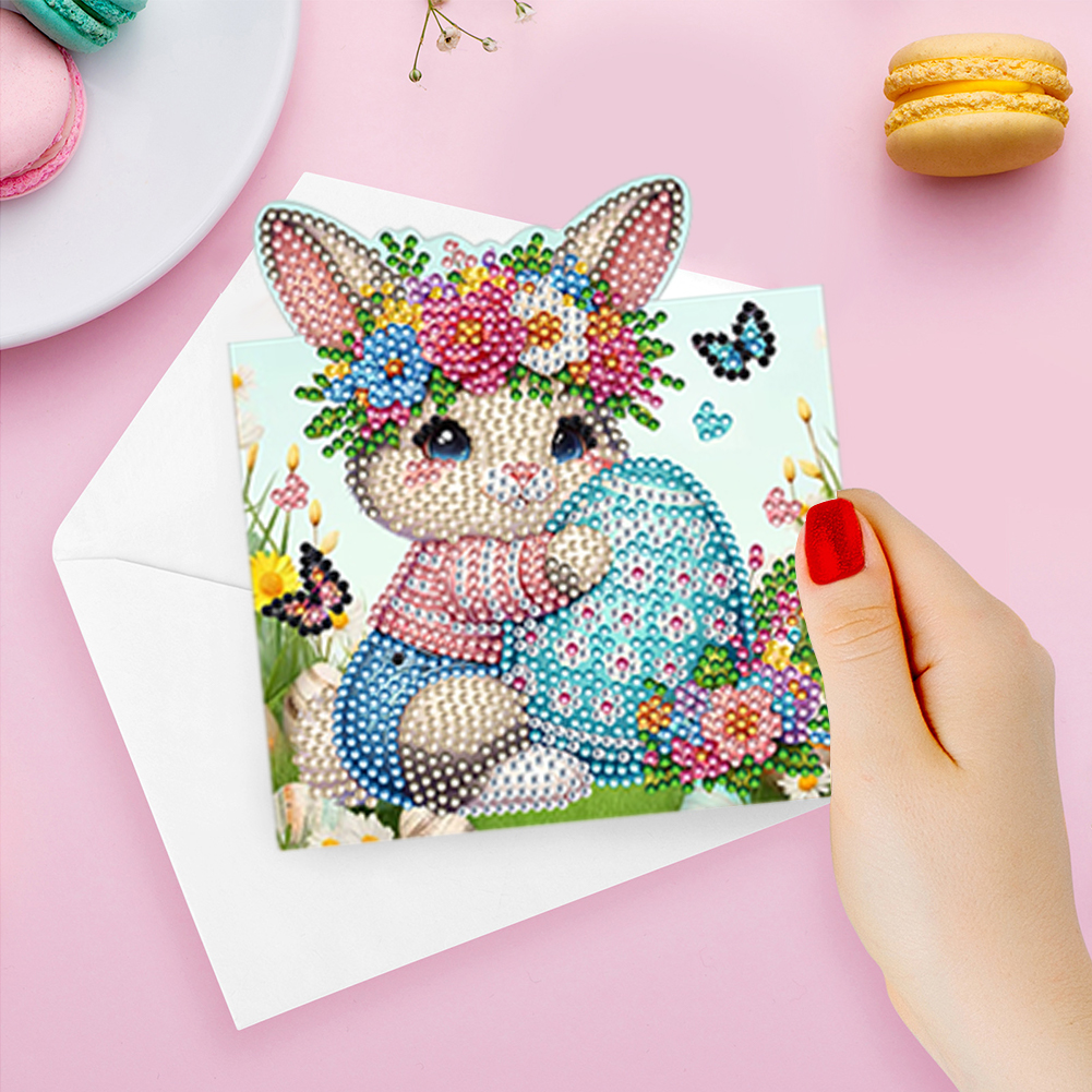 8Pcs DIY Diamond Painting Greeting Card - Animals