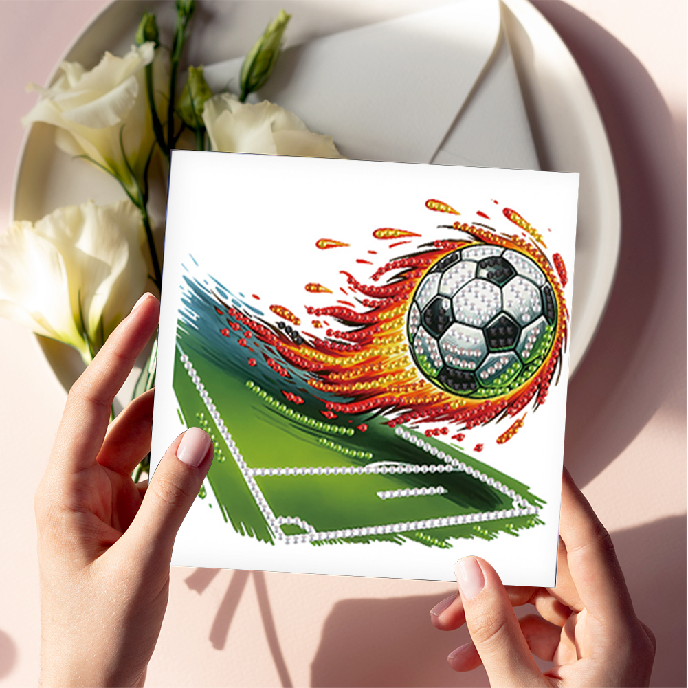 6Pcs DIY Diamond Painting Greeting Card - Football Family