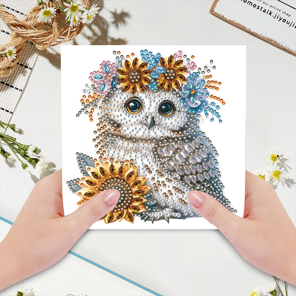 6Pcs DIY Diamond Painting Greeting Card - Animal