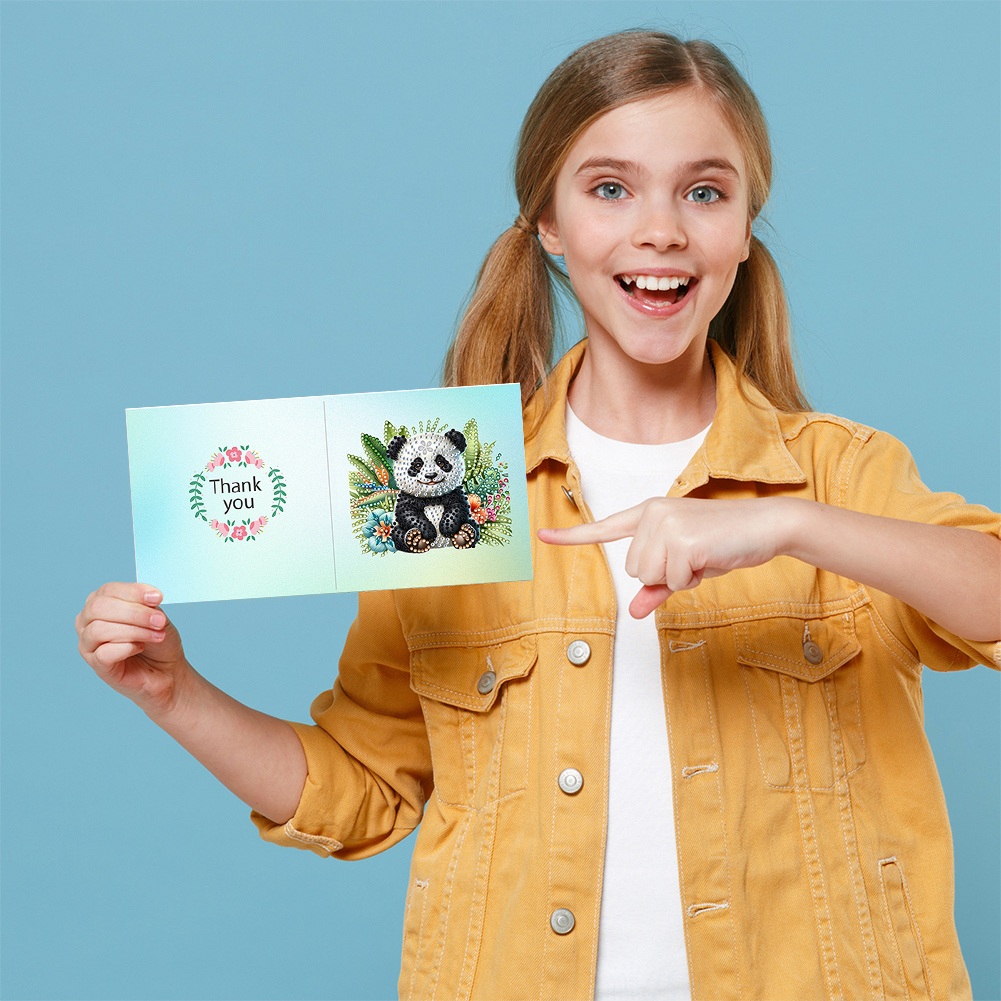 6pcs DIY Diamond Painting Greeting Card - Garden Animal