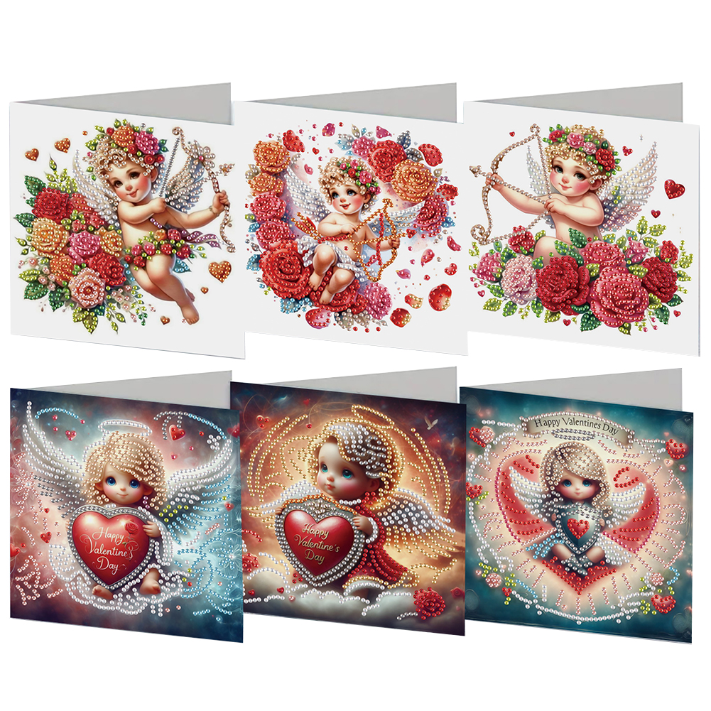 6Pcs DIY Diamond Painting Greeting Card - Angel