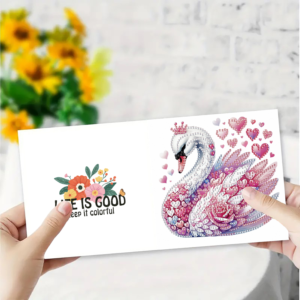 6Pcs DIY Diamond Painting Greeting Card - Animals