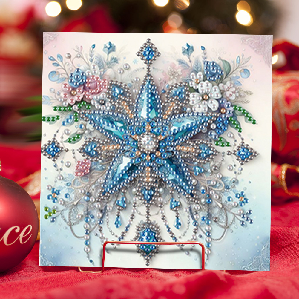 6Pcs DIY Diamond Painting Greeting Card - Xmas Ball Star