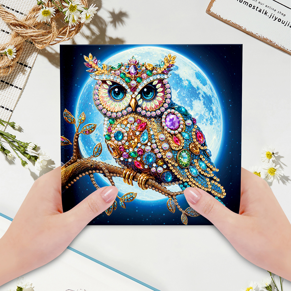 6Pcs DIY Diamond Painting Greeting Card - Animals