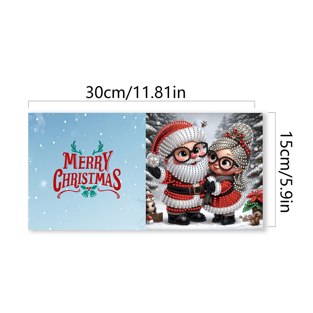 6Pcs DIY Diamond Painting Greeting Card - Christmas