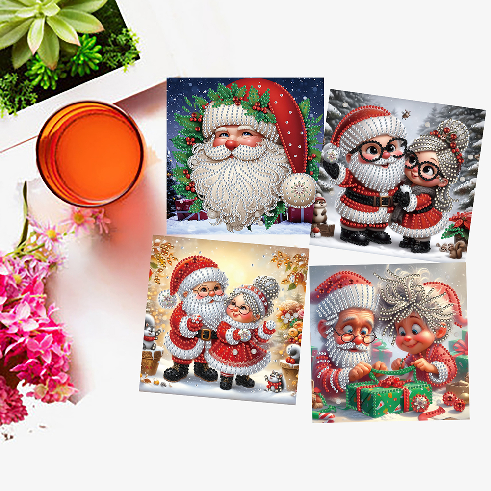 6Pcs DIY Diamond Painting Greeting Card - Christmas