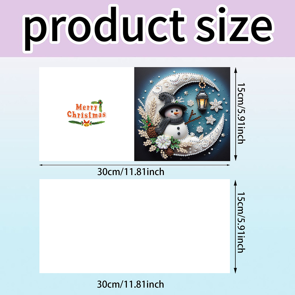 6Pcs DIY Diamond Painting Greeting Card - Christmas