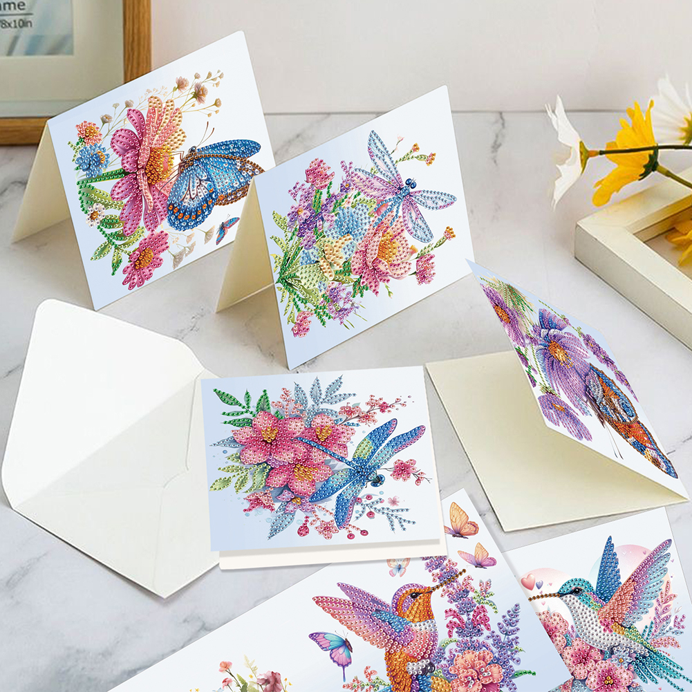 6Pcs DIY Diamond Painting Greeting Card - Bird
