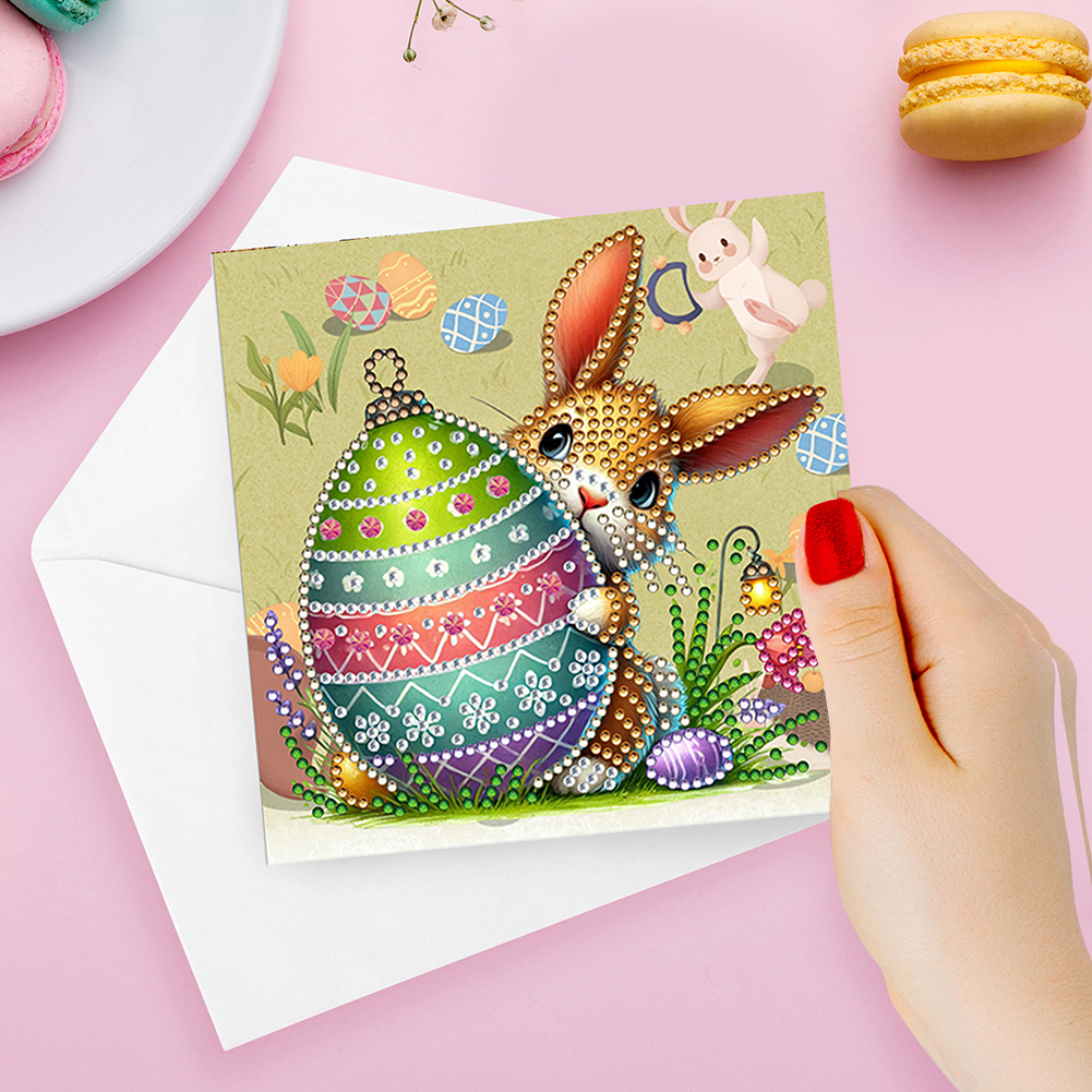 6pcs DIY Diamond Painting Greeting Card - Easter Animals