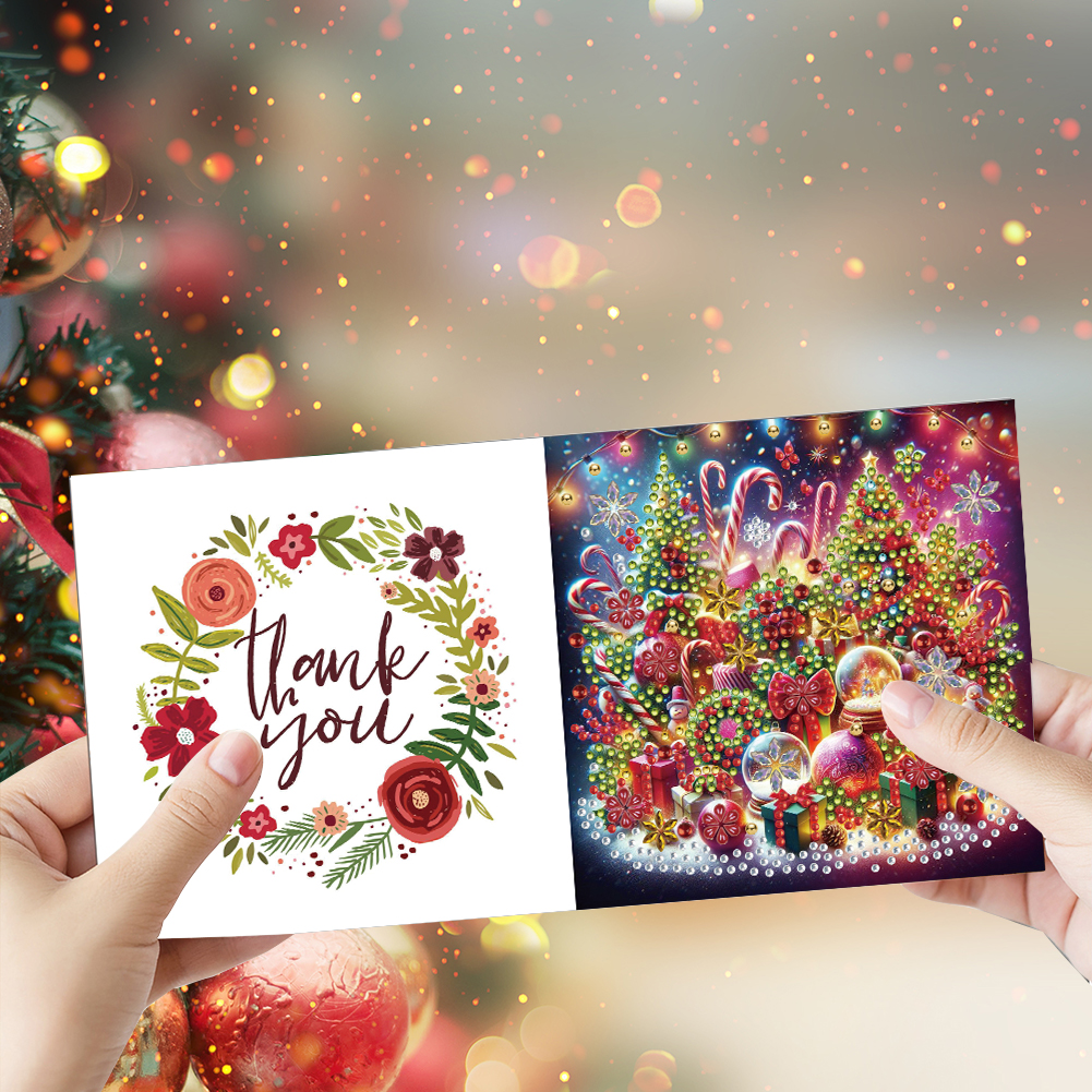 6Pcs DIY Diamond Painting Greeting Card - Christmas Series
