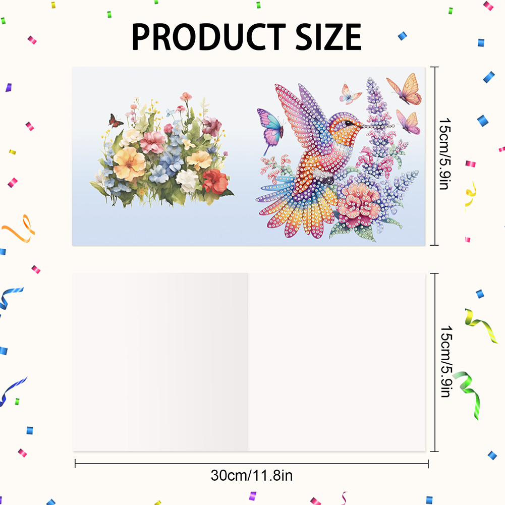 6Pcs DIY Diamond Painting Greeting Card - Bird