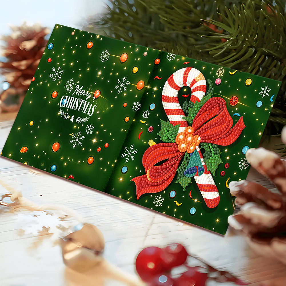 12Pcs DIY Diamond Painting Greeting Card - Christmas