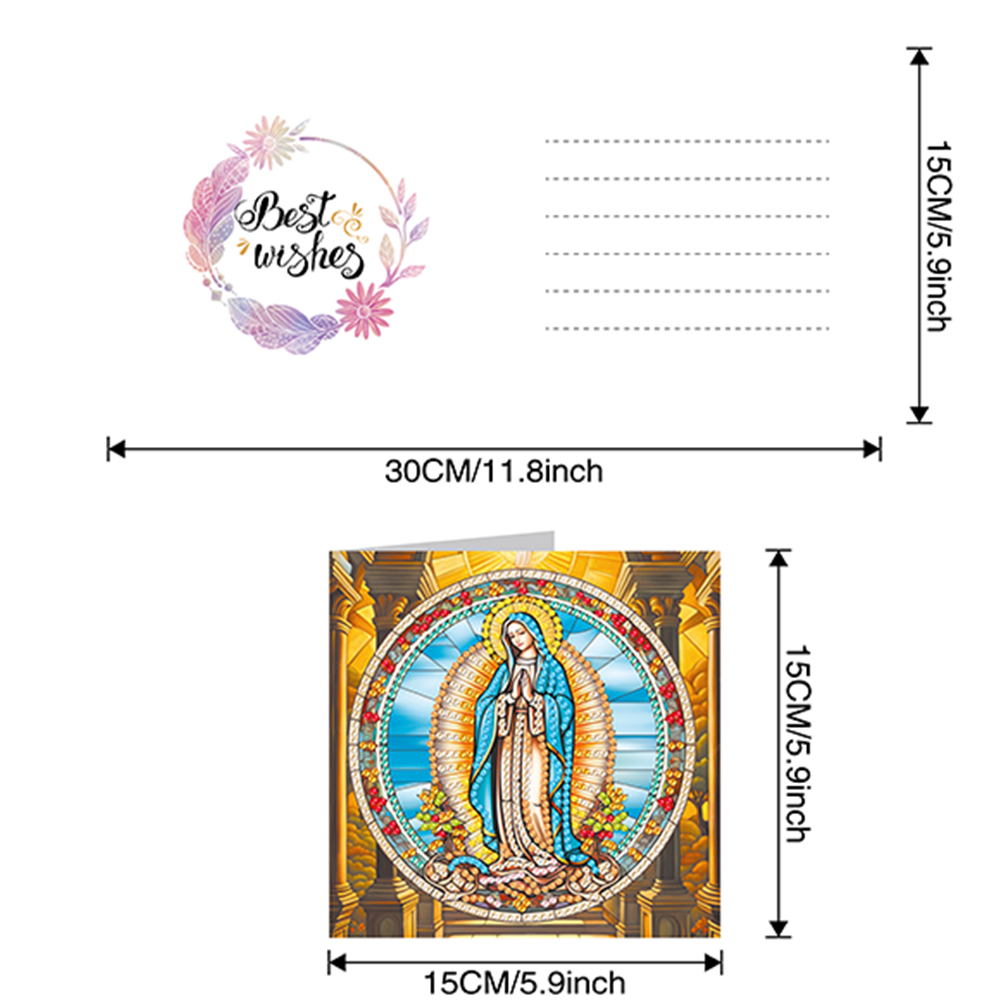6Pcs DIY Diamond Painting Greeting Card - Faith Family