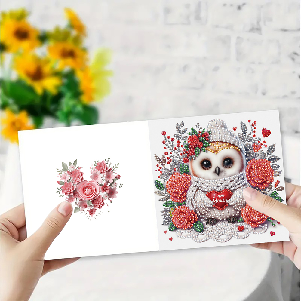 6Pcs DIY Diamond Painting Greeting Card - Animals