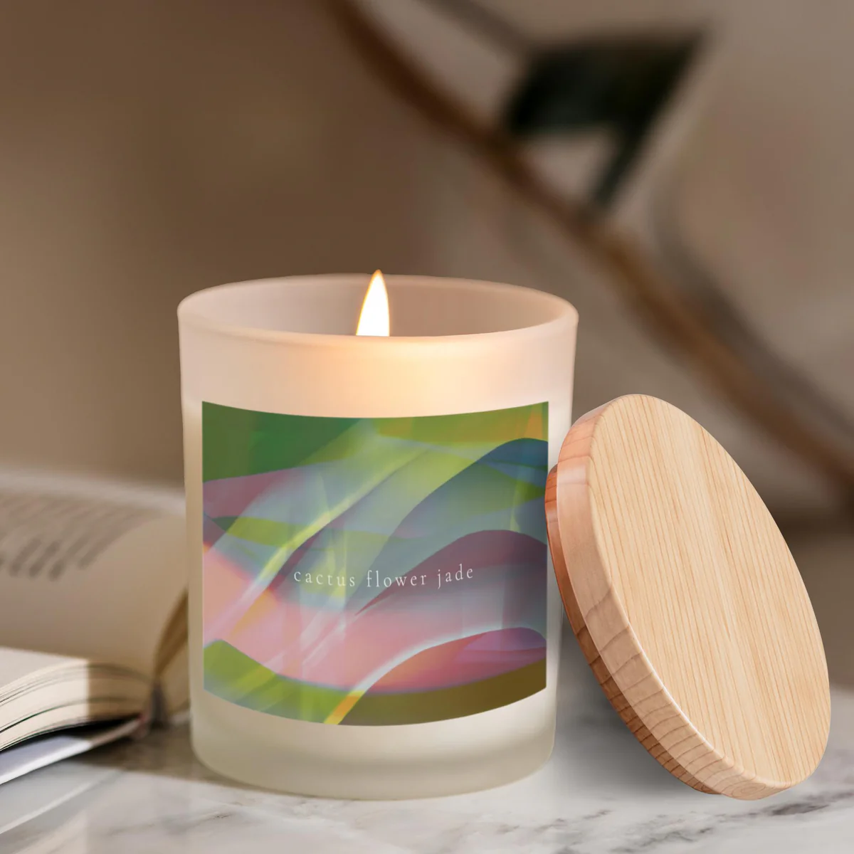 Cactus Flower Jade Scented Candle