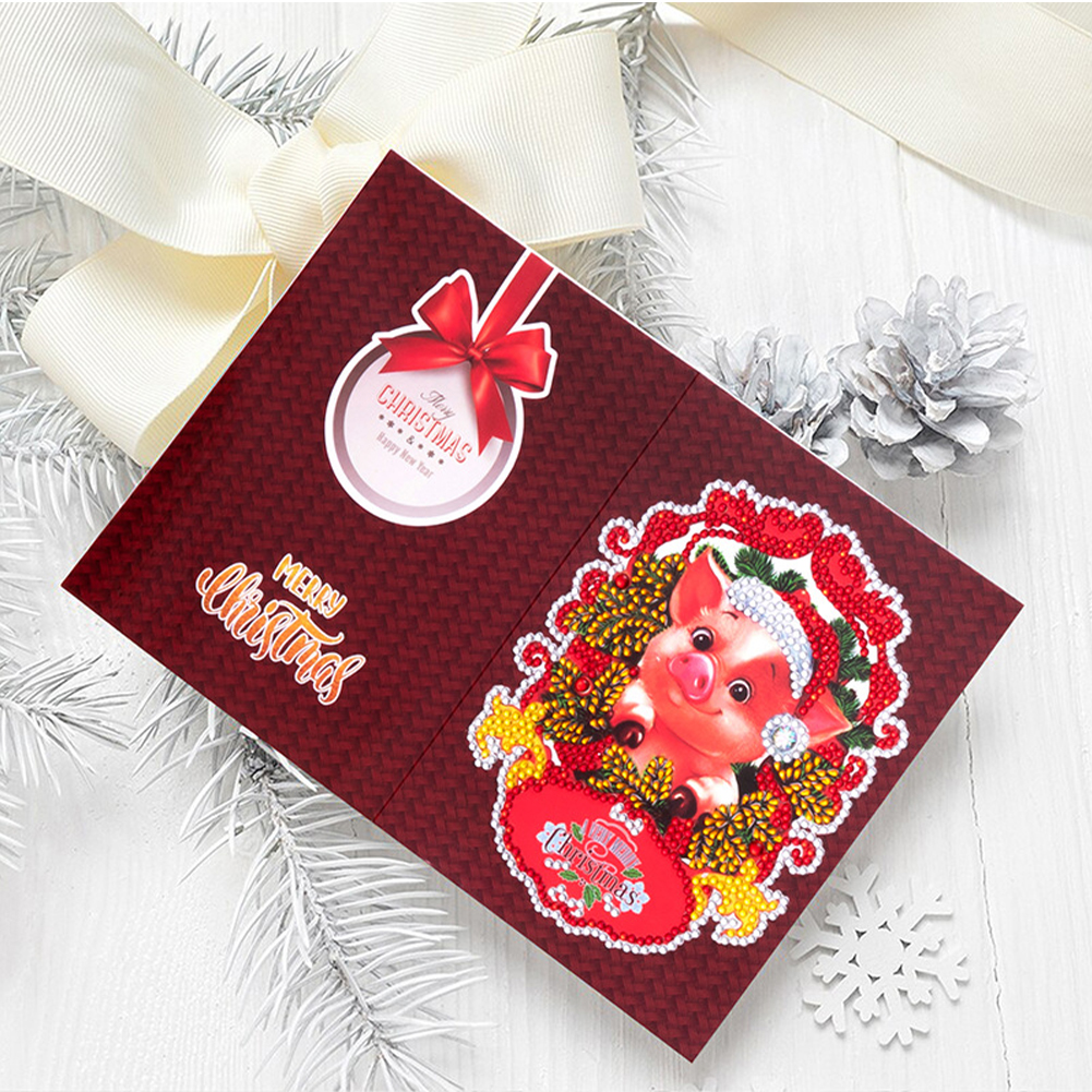 (Limited Stock)8pcs DIY Diamond Painting Greeting Card - Christmas