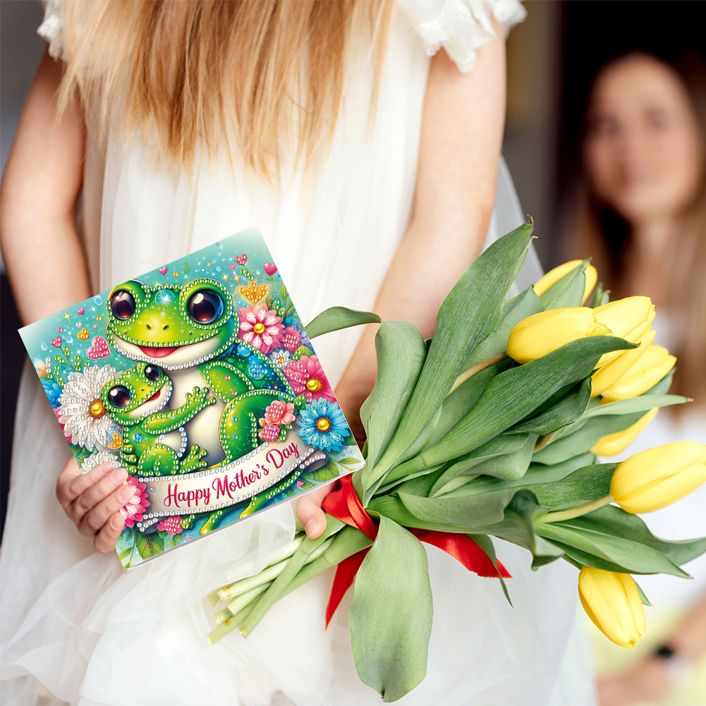 6Pcs DIY Diamond Painting Greeting Card - Happy Mothers Day