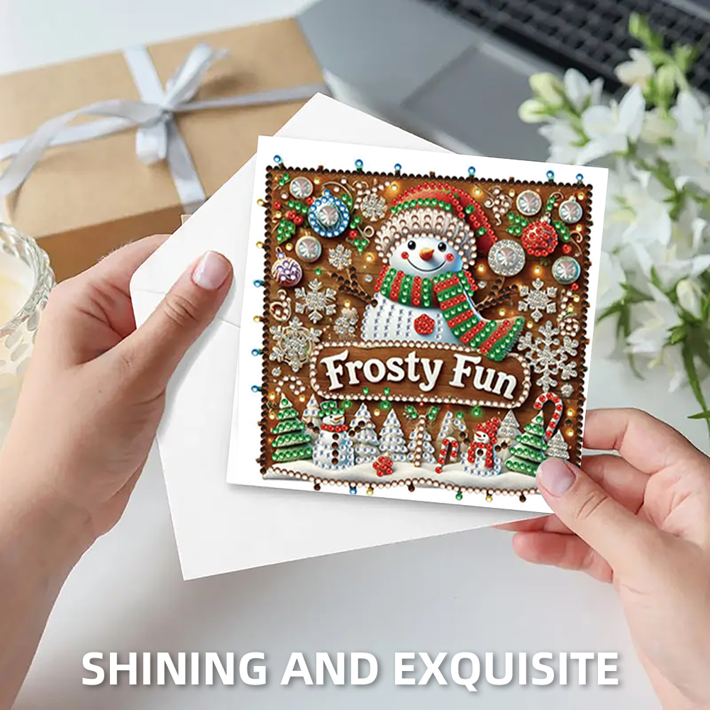 6Pcs DIY Diamond Painting Greeting Card - Christmas