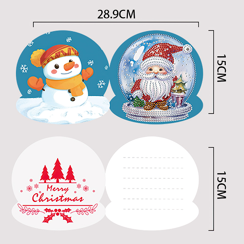 (Limited Stock)12pcs DIY Diamond Painting Greeting Card - Santa Claus