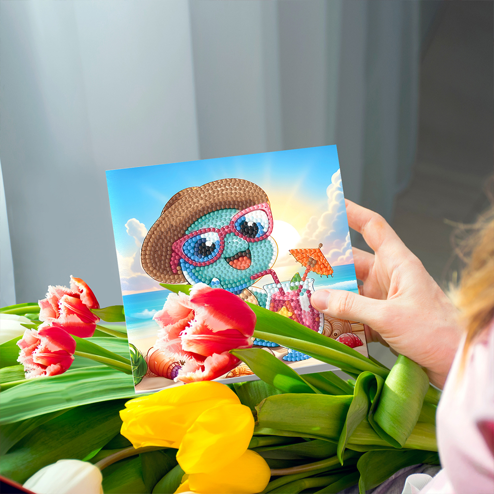 12pcs DIY Diamond Painting Greeting Card - Animal