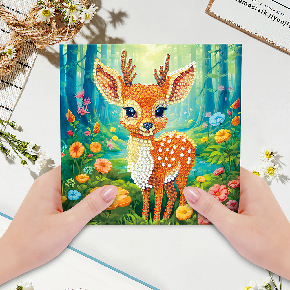 12pcs DIY Diamond Painting Greeting Card - Merry Christmas