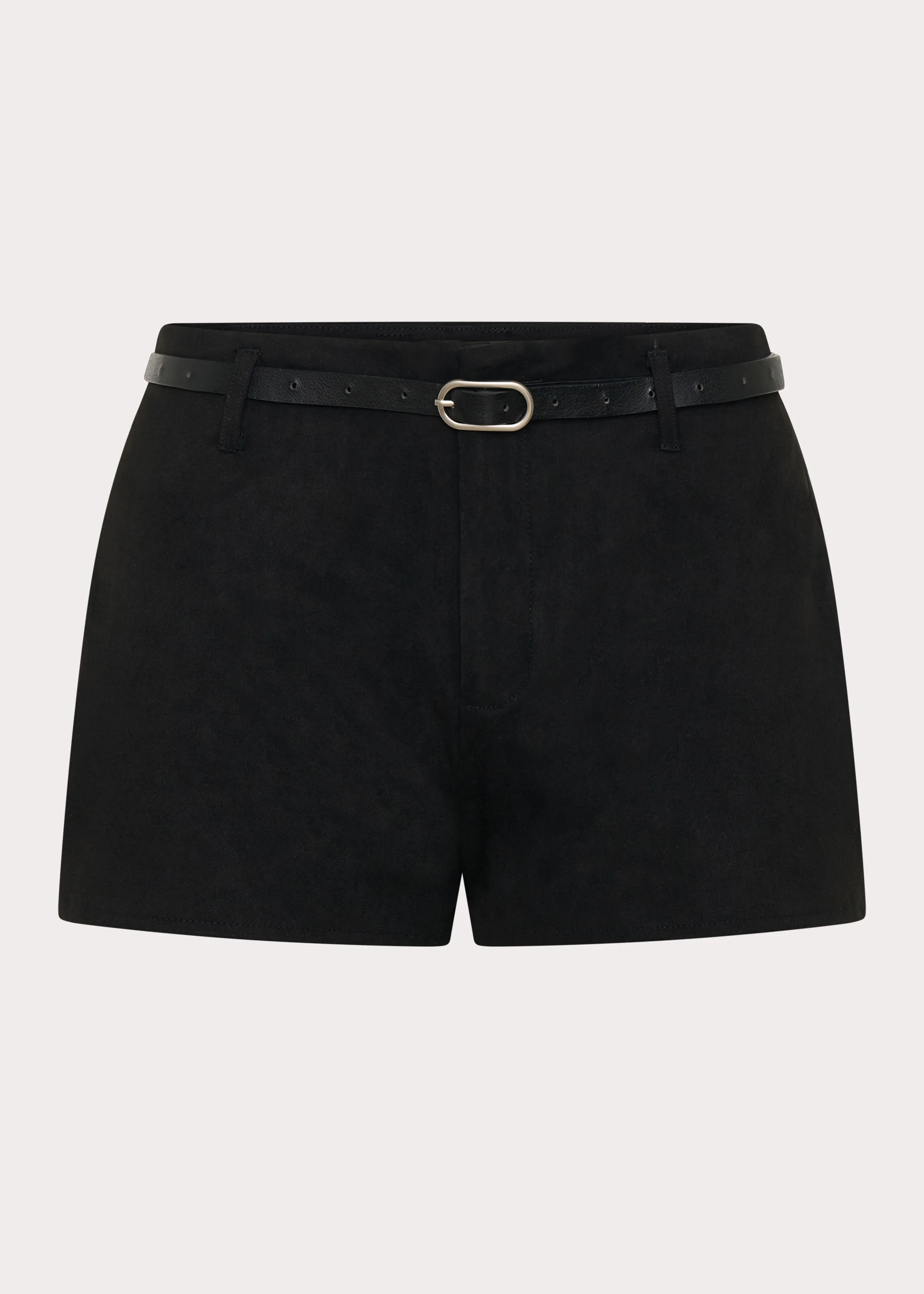 Katie Suede Mini Shorts - Black