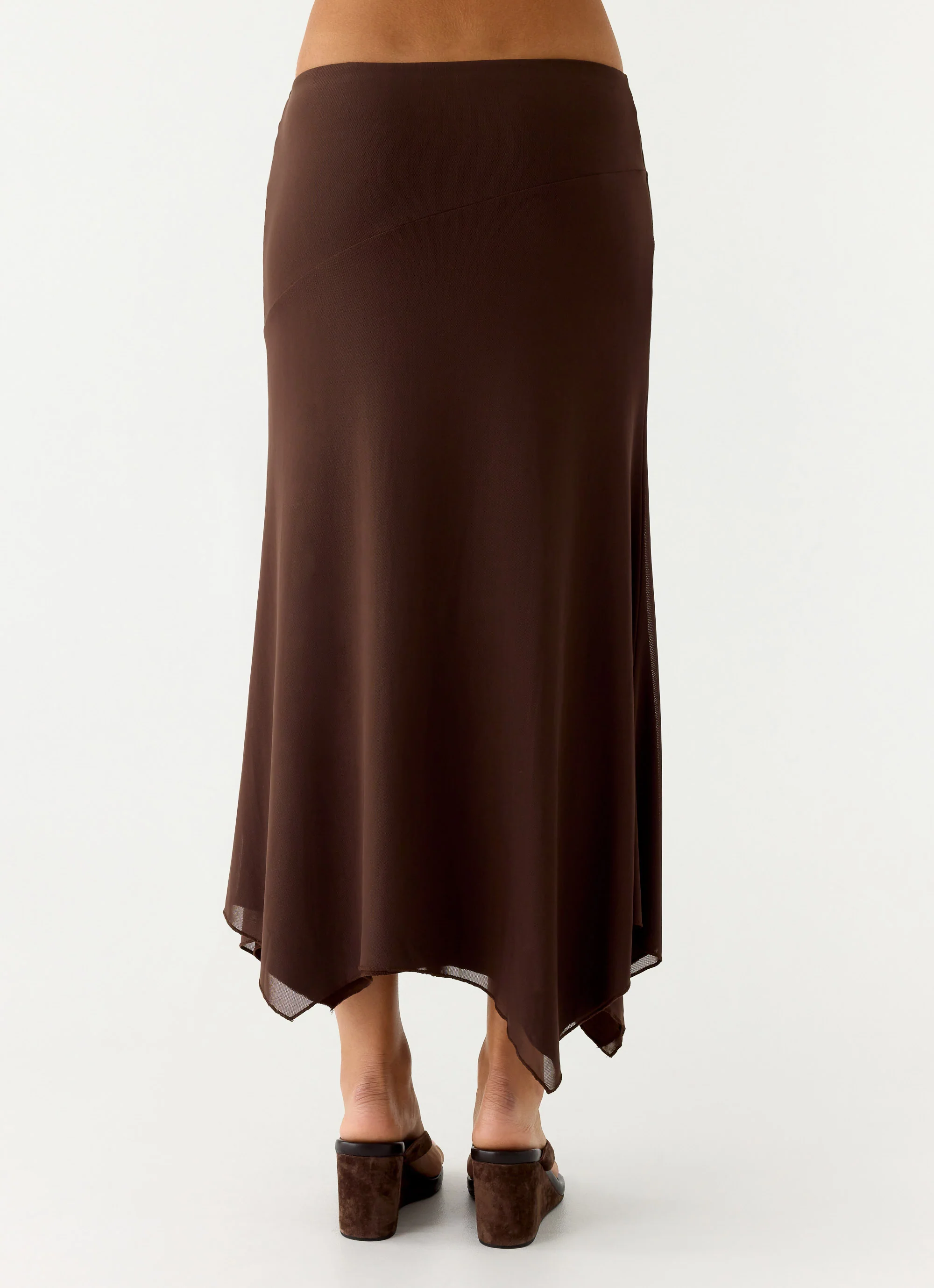 Kerrie Hanky Midi Skirt - Chocolate