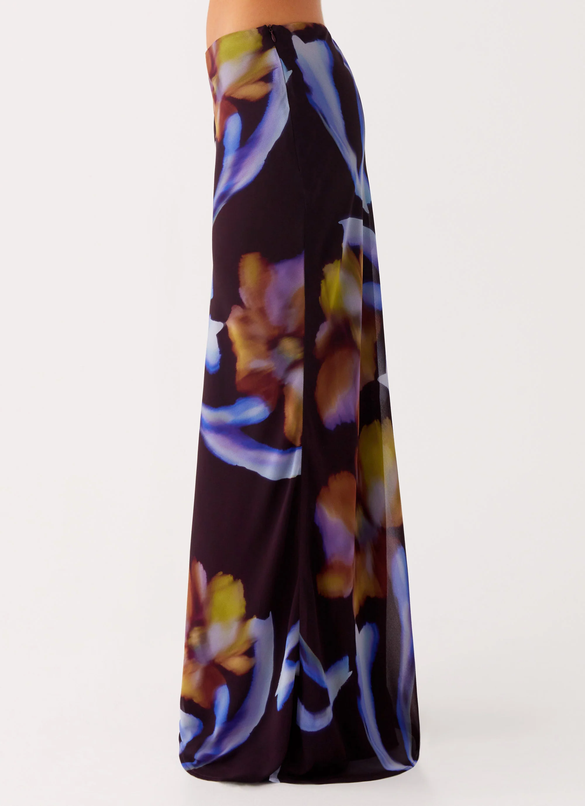 Barbados Maxi Skirt - Dark Floral