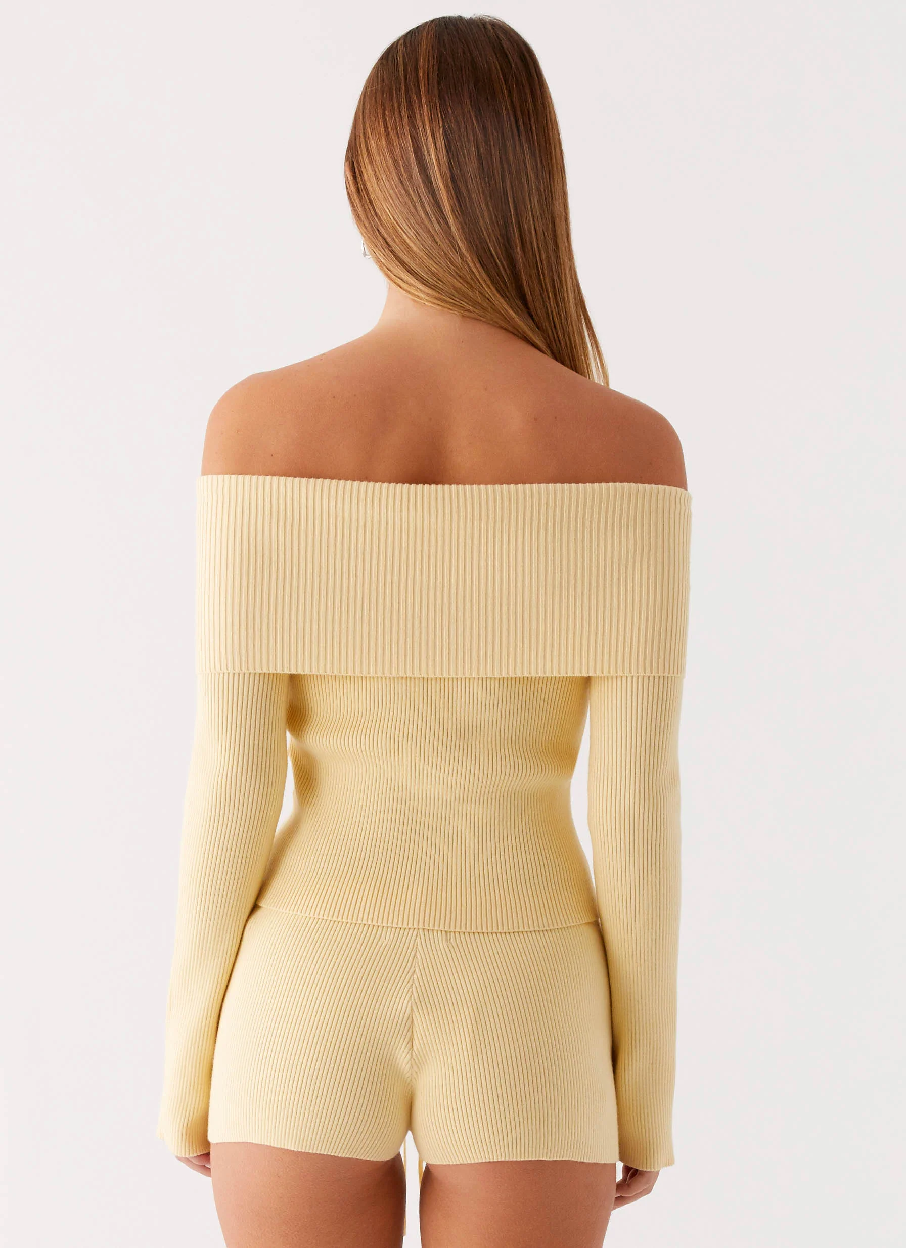 Muted Muse Knit Long Sleeve Top - Yellow
