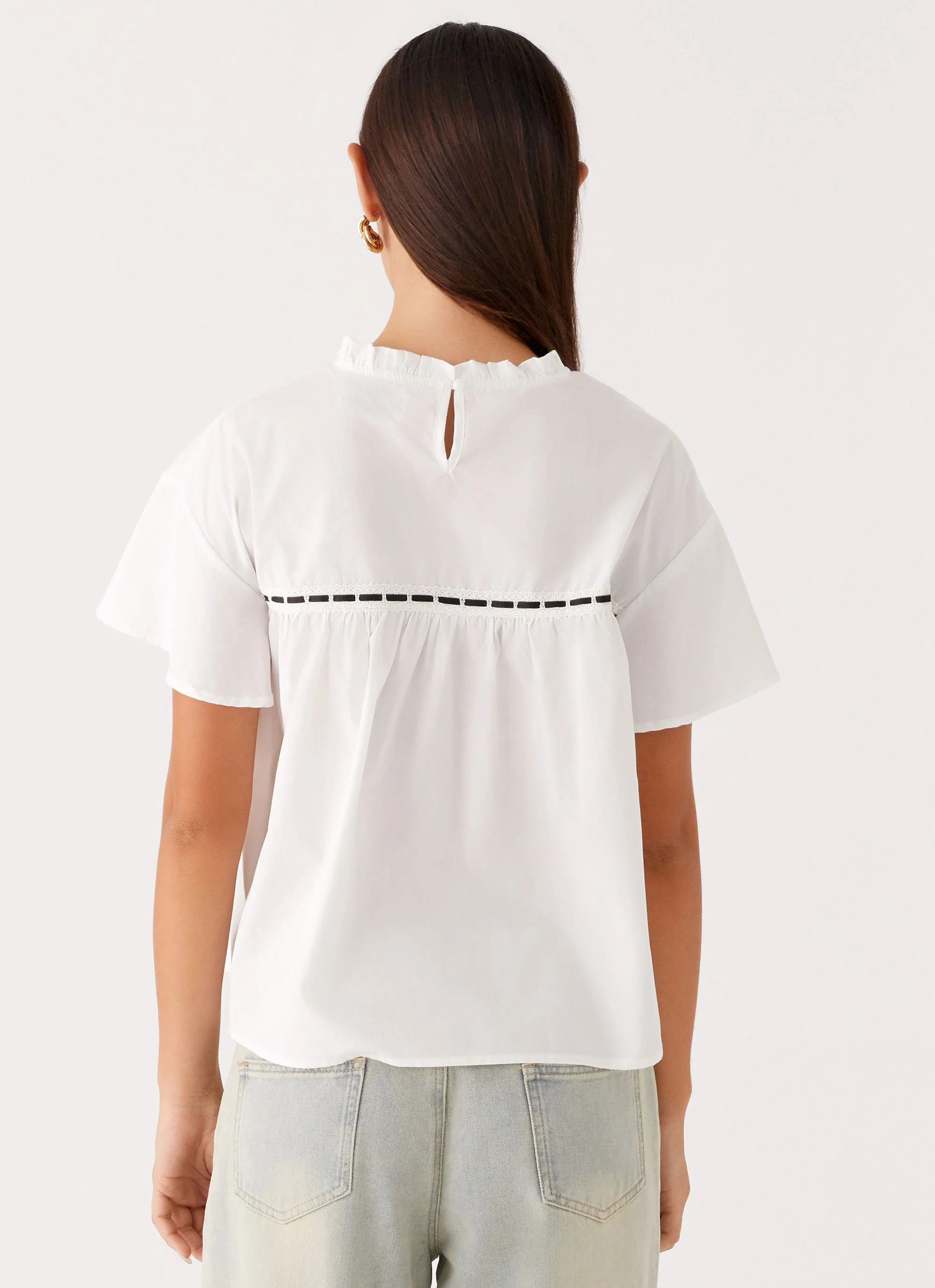 Lila Babydoll Top - White