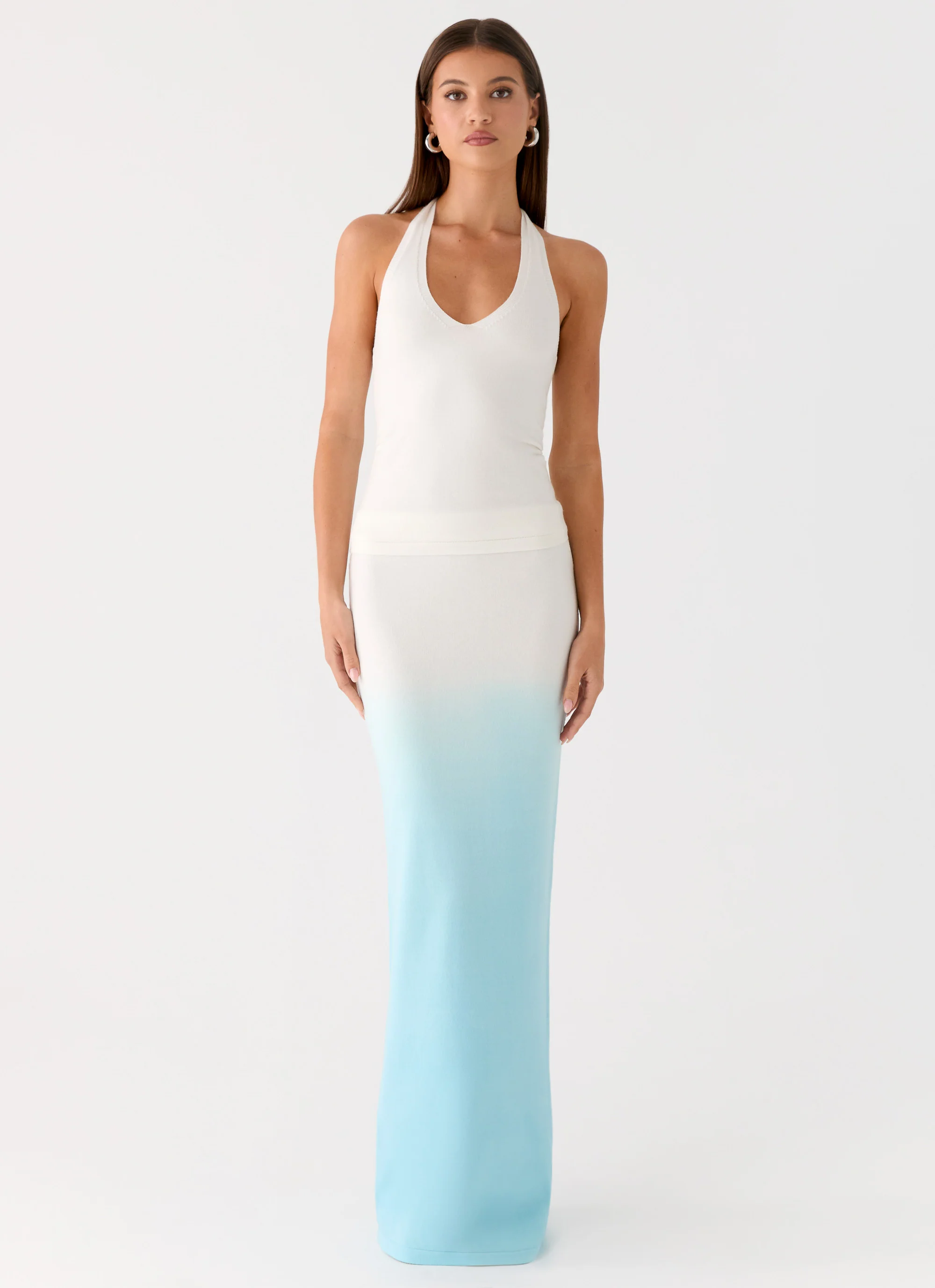 Deep Sea Kiss Maxi Skirt - Blue Ombre