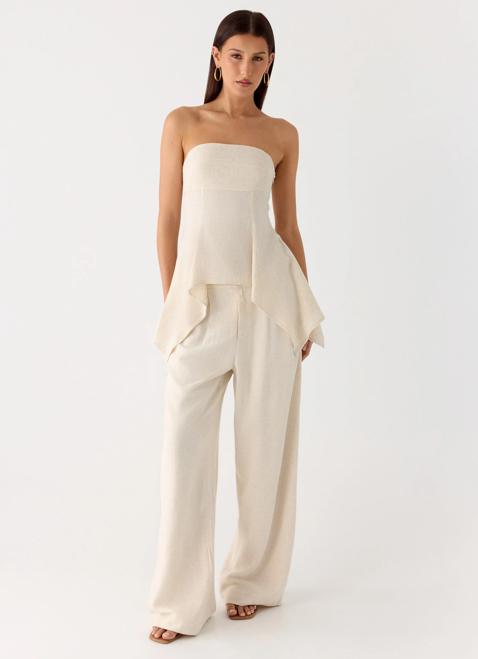 Rossi Hanky Hem Top - Oatmeal